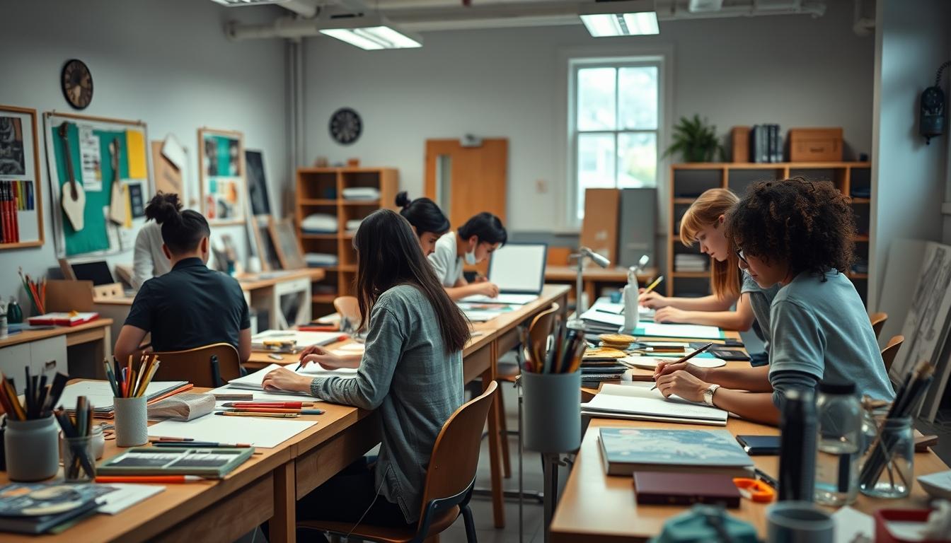 Student using online courses for flexible education